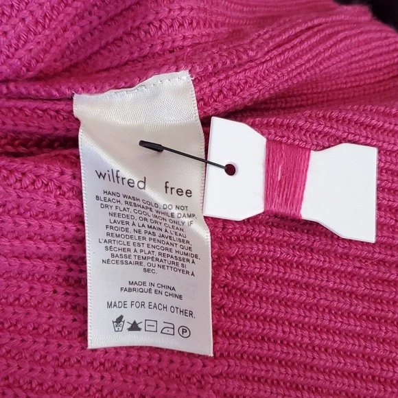 Aritzia Wilfred Free Unwind Italian Merino Wool Waist Cardigan M - Picture 7 of 8